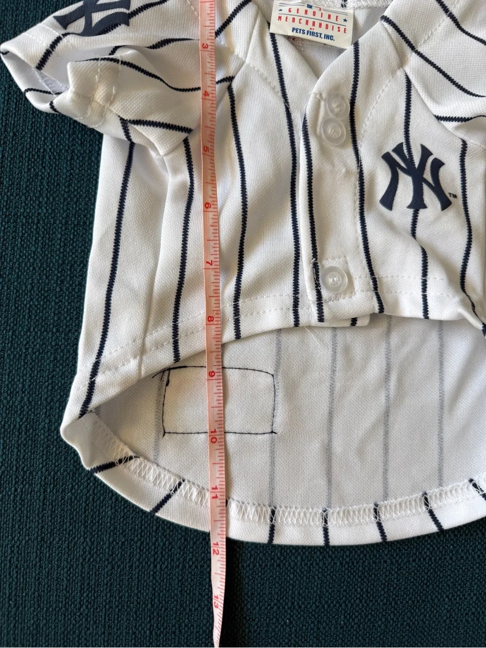 Pets Dog New York Yankees White & Navy Pinstripe Button-Front Shirt